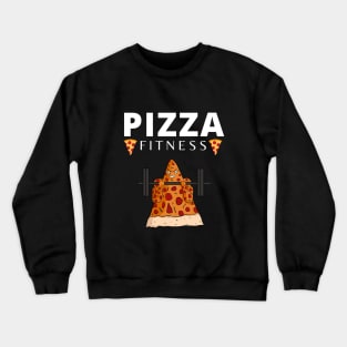 Pizza fitness illustration Crewneck Sweatshirt